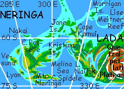 Map of the southern island of Neringa, on terraformed Venus.