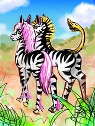 Prezebras, sentient hybrids of Przewalski's horse with zebras. Isle of Atanua on Venus after terraforming.