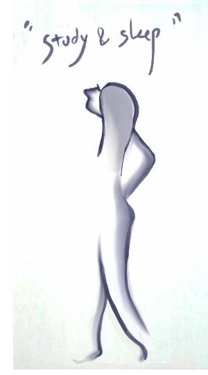 The Dean of Women, a repressive dream figure sketched by Wayan.