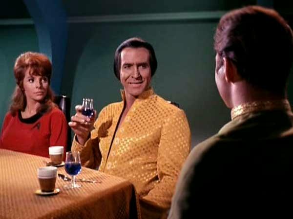 Star Trek episode 'Space Seed'; Captain Kirk meets Khan.